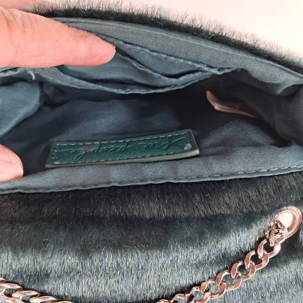 Free People Prospect Vegan Green Crossbody Bag Chain Strap